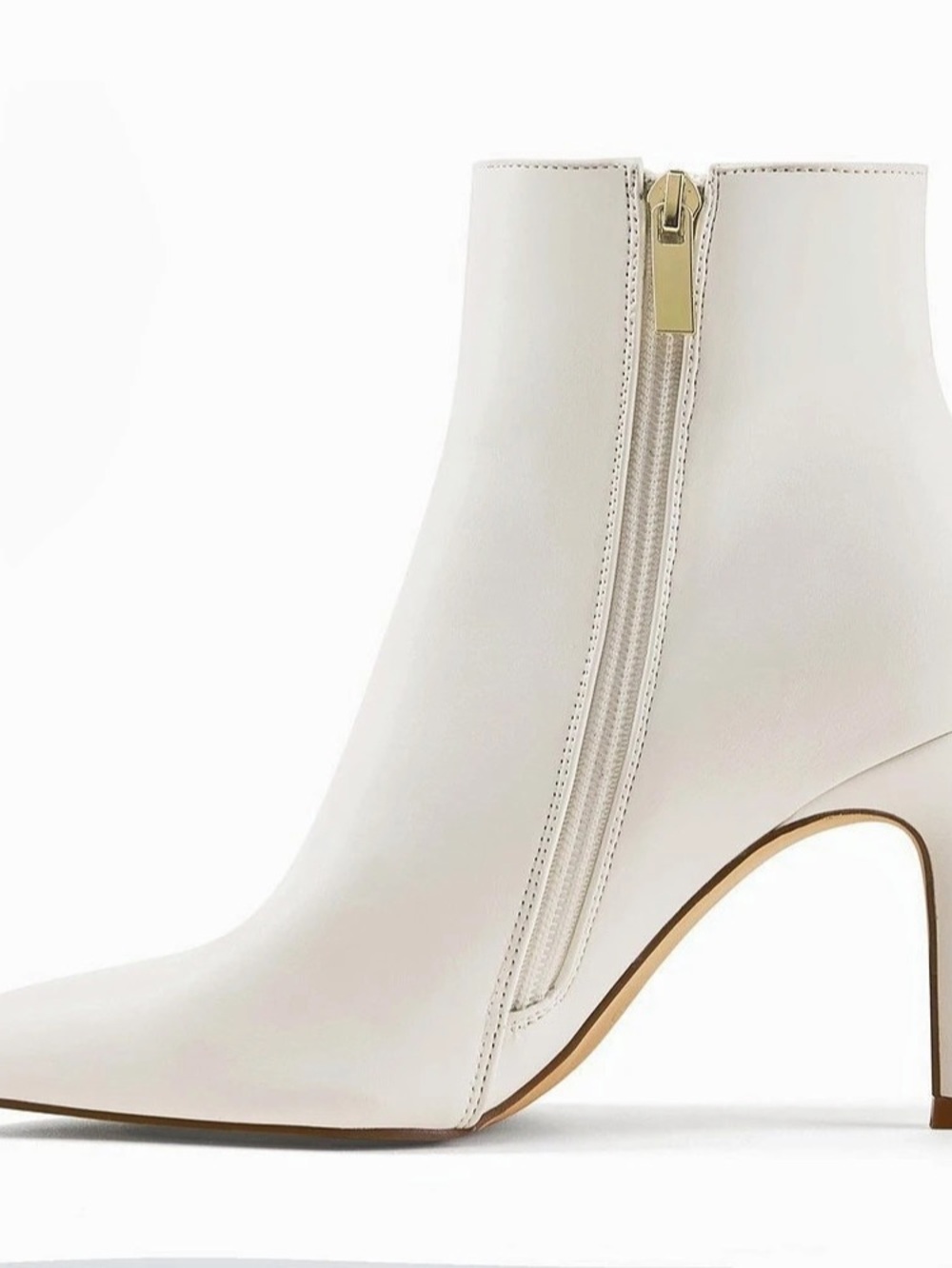Elisabet Tang Pointed Toe Stiletto Ankle Boots in Beige US 9.5